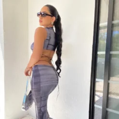 Eve Wrap Ponytail Ocean Wave