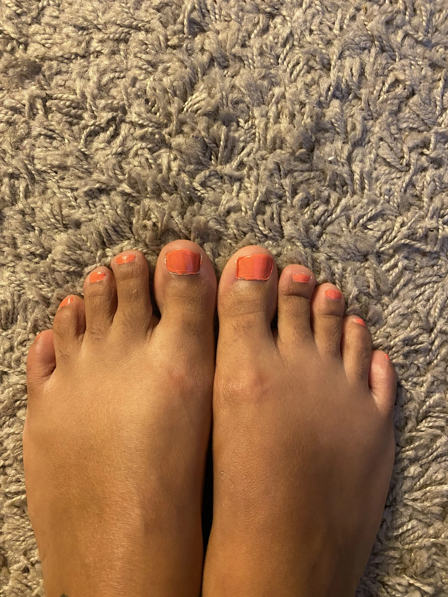 Pieds Vernis Corail Avec Et Sans Talons 3 Pieds Vernis Corail Avec Et Sans Talons