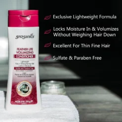 Groganics Feather Lite Volumizing Conditioner -Luxe Locks Shop conditioner1 1000x1000 1