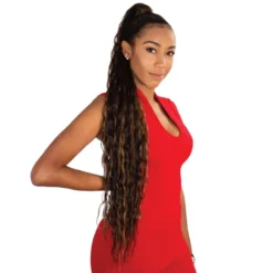 Eve Casablanca Malaysian Wave Wrap Ponytail -Luxe Locks Shop frontmal