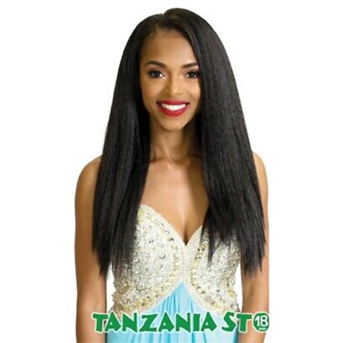 RastAfri Mahogany Tanzania Straight Synthetic Clip In Hair Extensions 18 Inch 3 RastAfri Mahogany Tanzania Straight Synthetic Clip In Hair Extensions 18 Inch